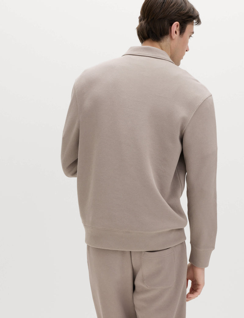 M&S cotton blend pique half zip top - British product