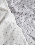 Cotton blend spotty reversible bedding set - British product