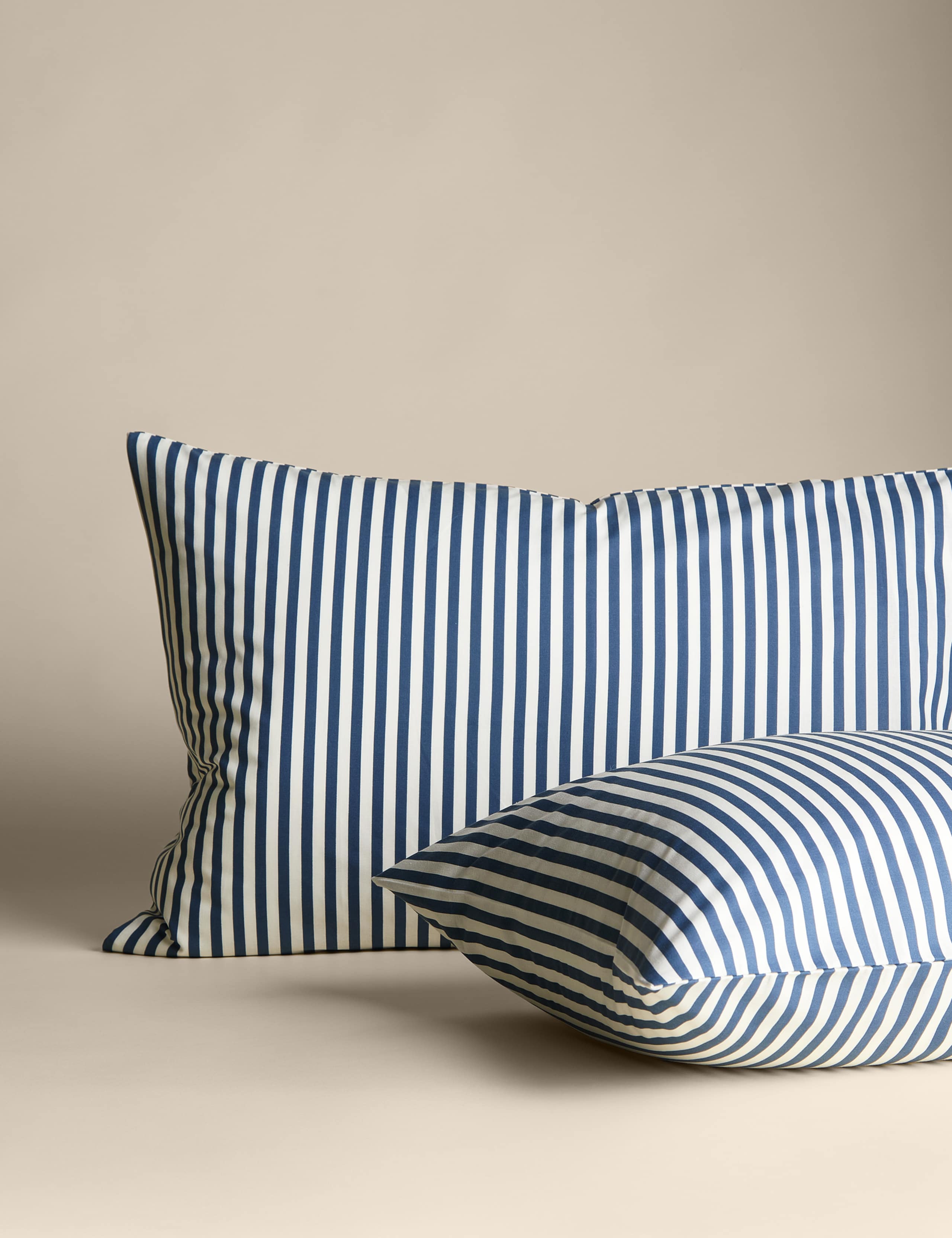 Cotton Blend Striped Bedding Set
