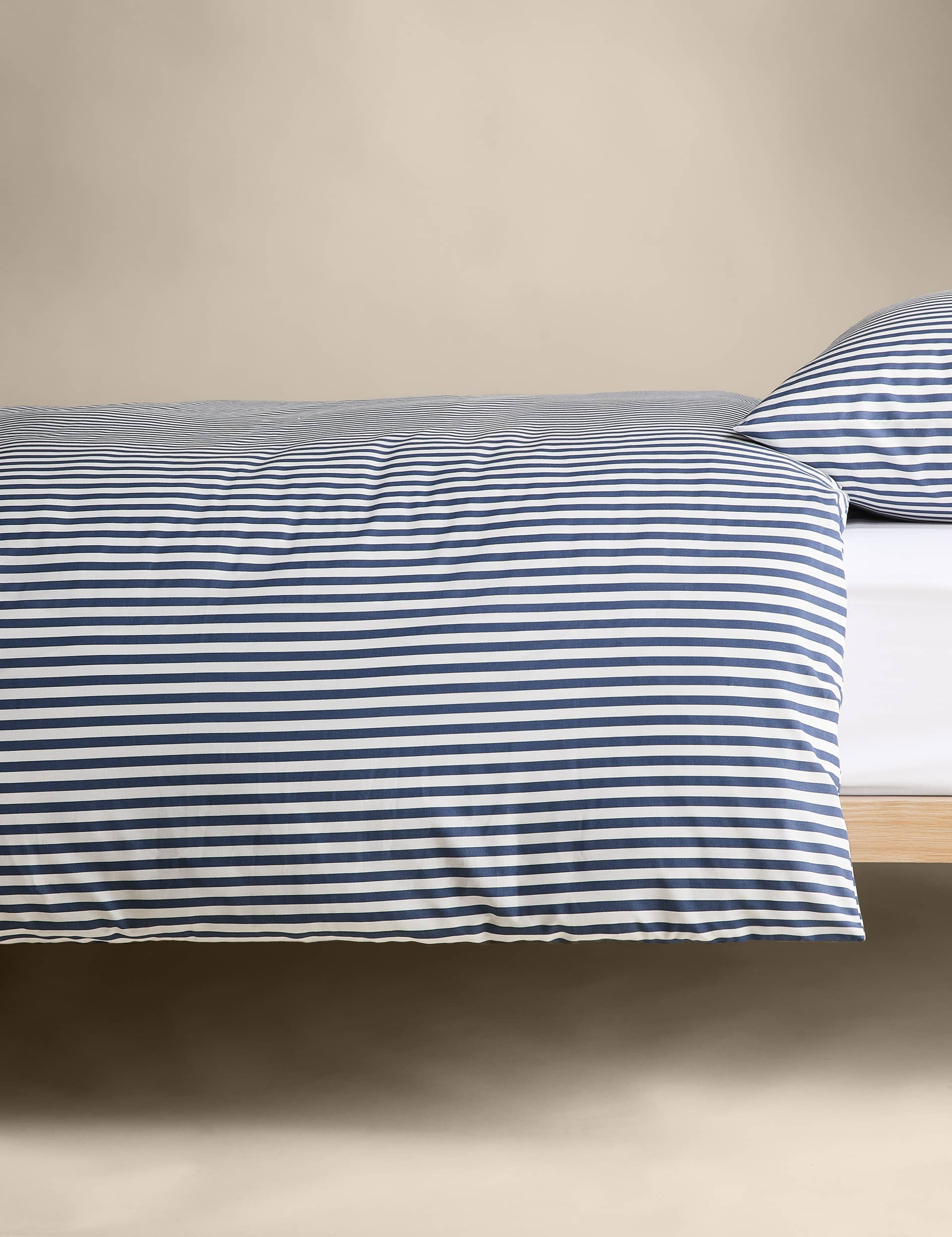 Cotton Blend Striped Bedding Set