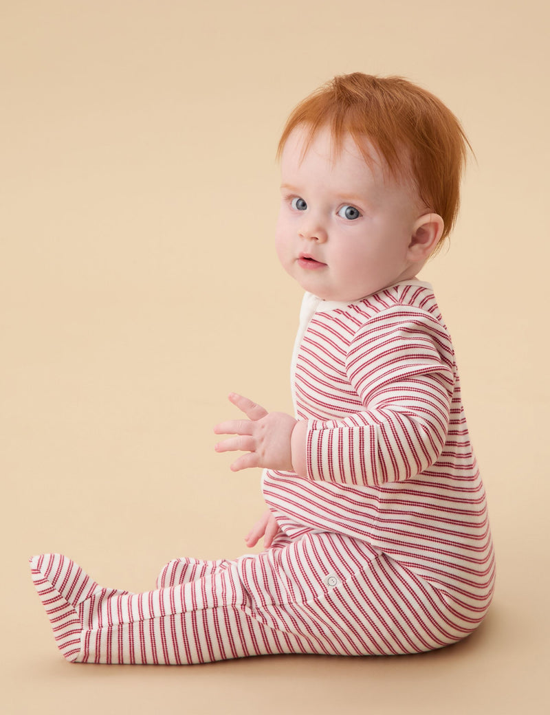 MORI Cotton Blend Zip Sleepsuit 0-24 Mths - British product