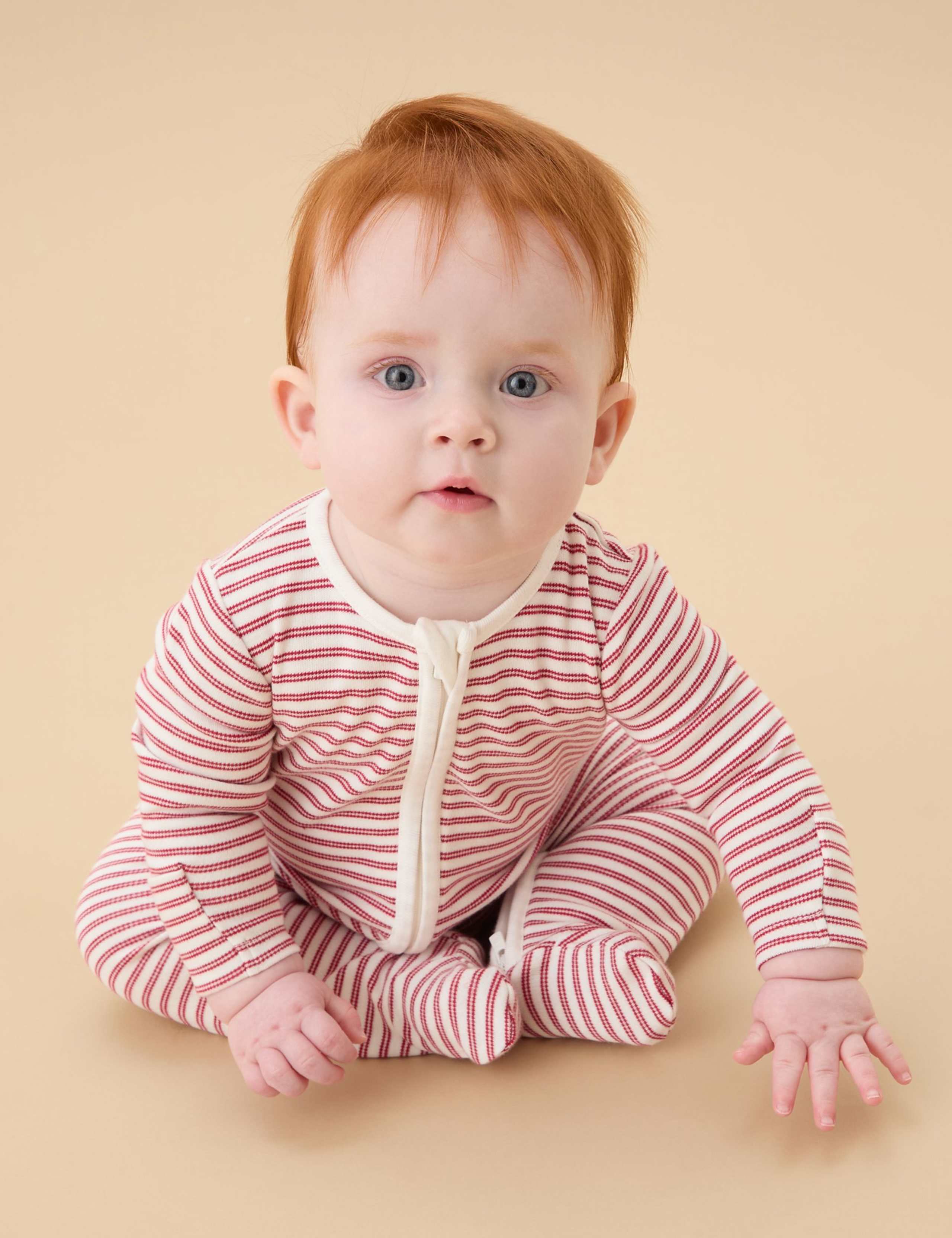 MORI Cotton Blend Zip Sleepsuit 0-24 Mths - British product