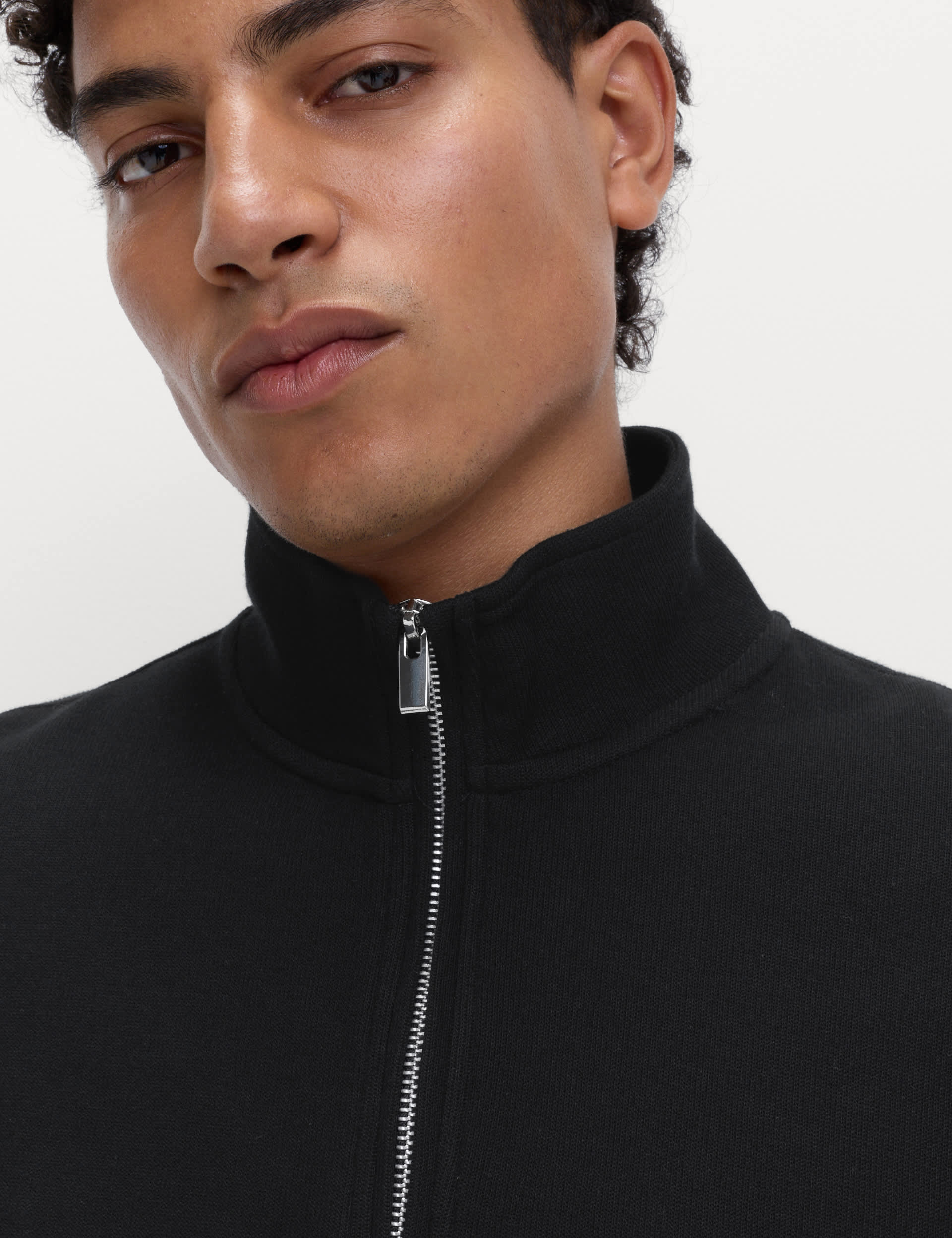 M&S Collection cotton rich half zip sweatshirt - British product