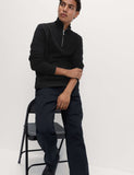 M&S Collection cotton rich half zip sweatshirt - British product