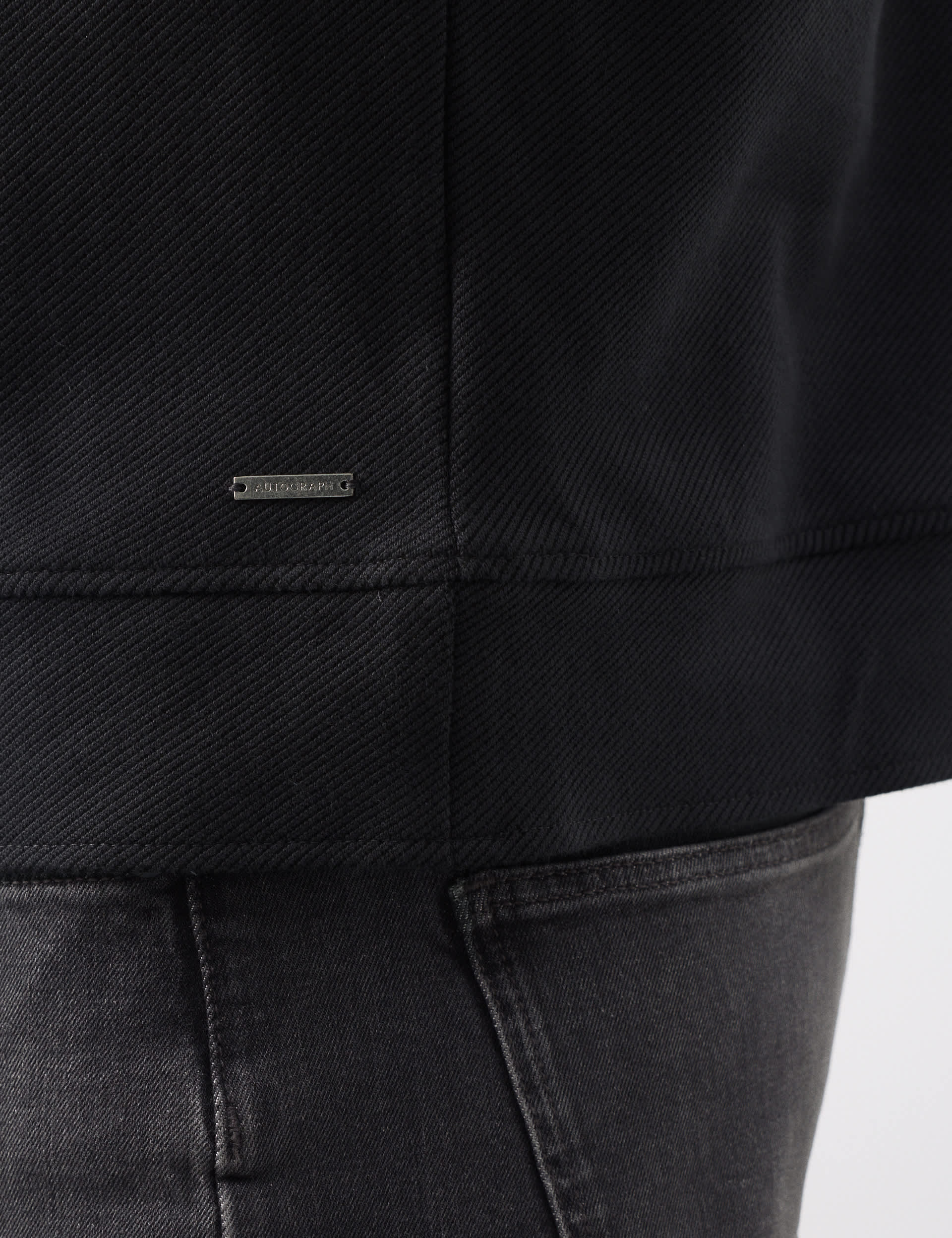 Autograph cotton-rich half zip sweatshirt - British product