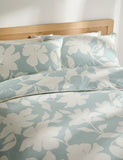 Cotton-rich silhouette floral bedding set - British product