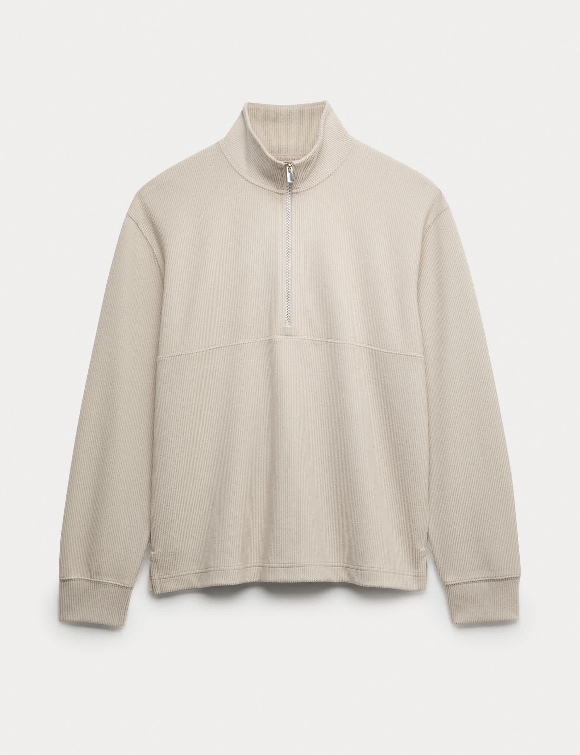 M&S cotton rich half zip sweatshirt - British product