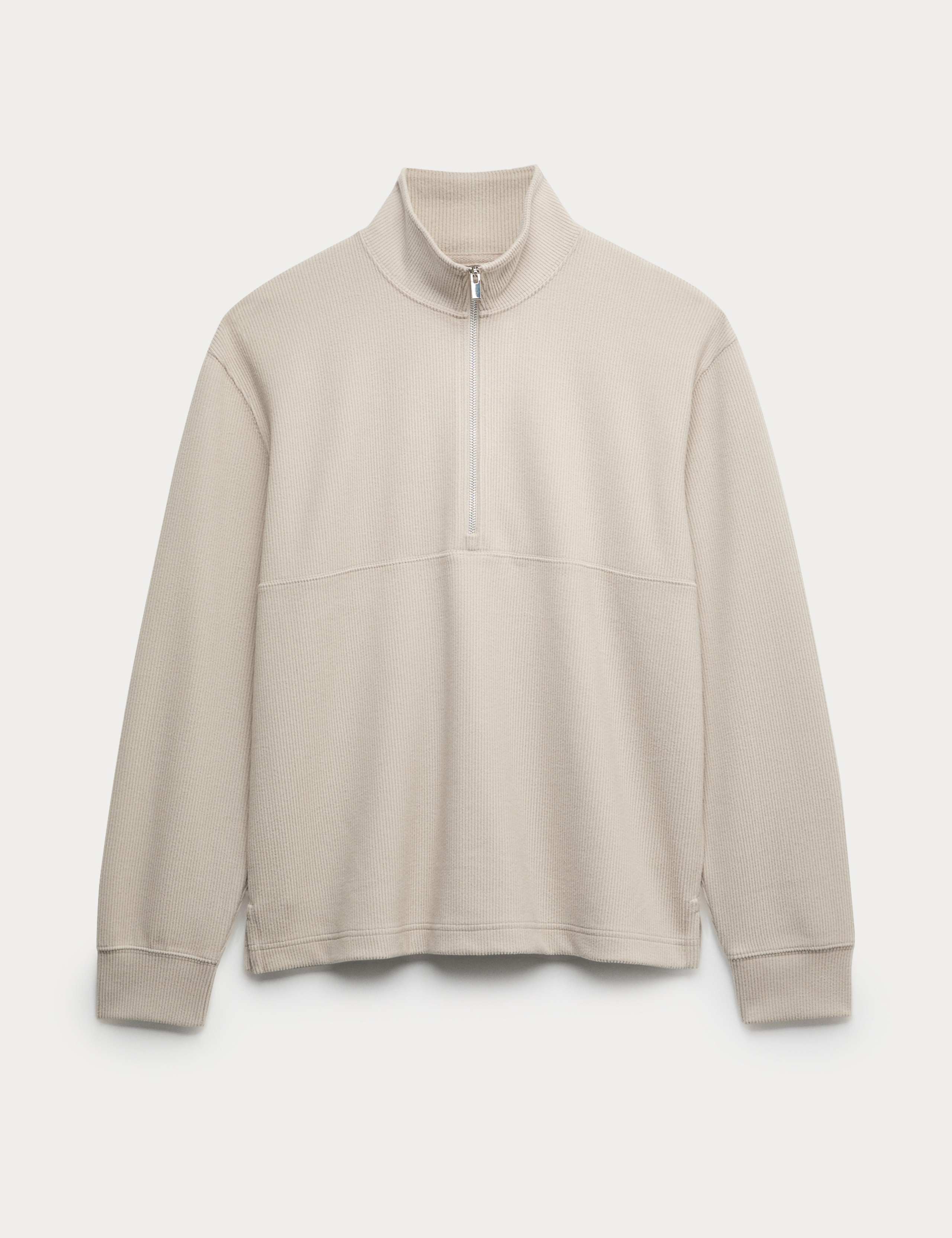 M&S cotton rich half zip sweatshirt - British product
