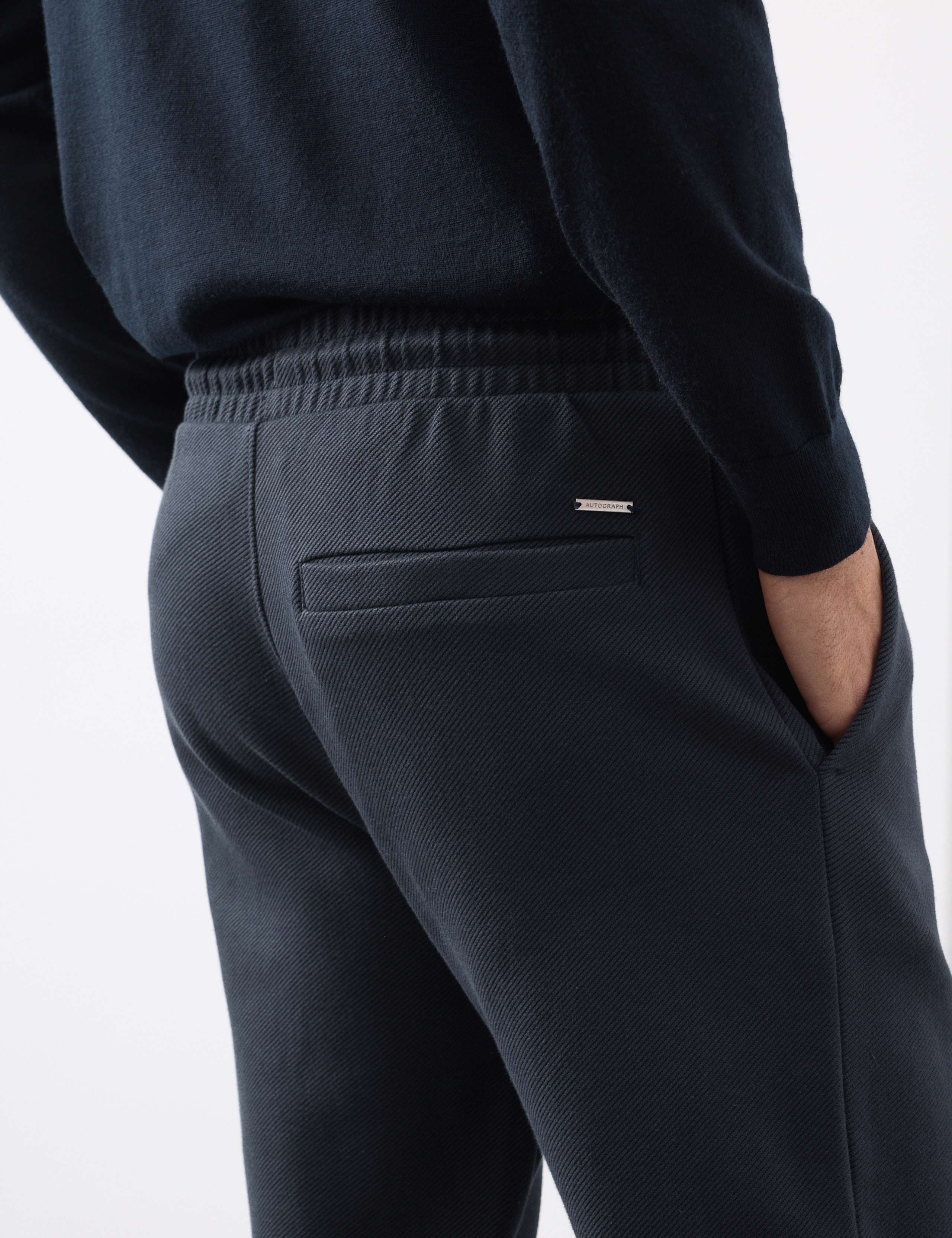 Autograph Cotton Rich Twill Joggers - British product