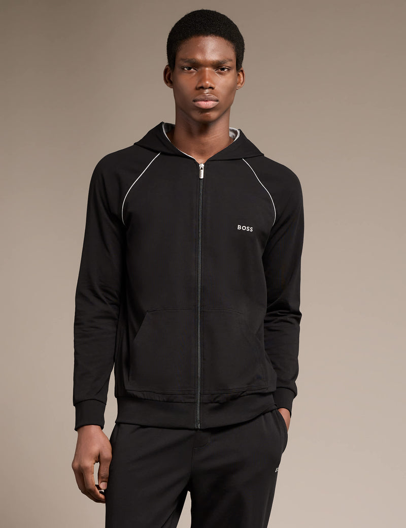 BOSS Cotton Rich Zip Up Hoodie Regular Fit - British product