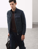 Autograph cotton rich zip-up pocket jacket - British product
