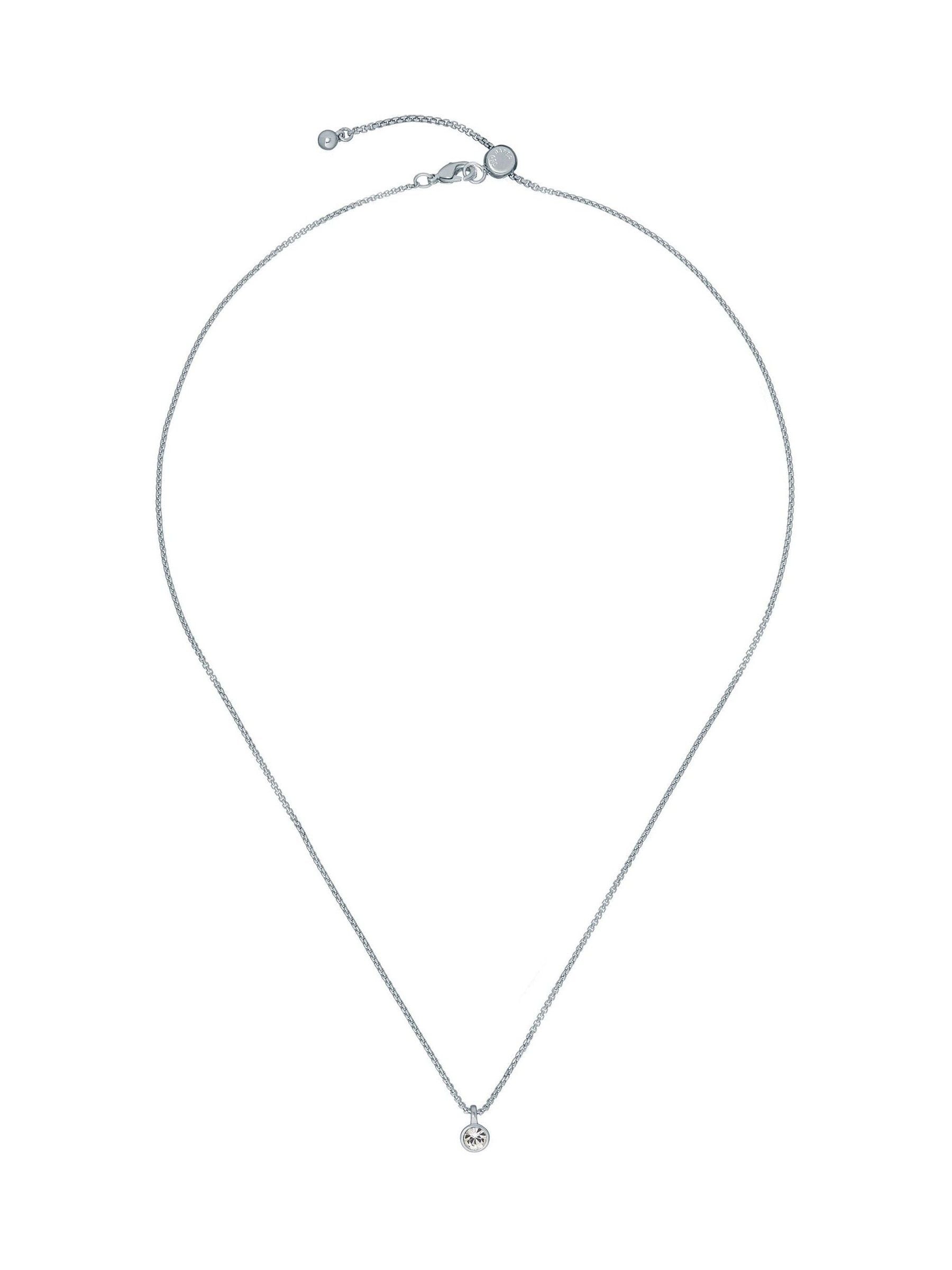 Ted Baker silver tone crystal pendant necklace 48cm (British brand)