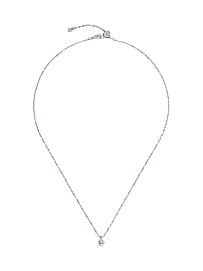 Ted Baker silver tone crystal pendant necklace 48cm (British brand)