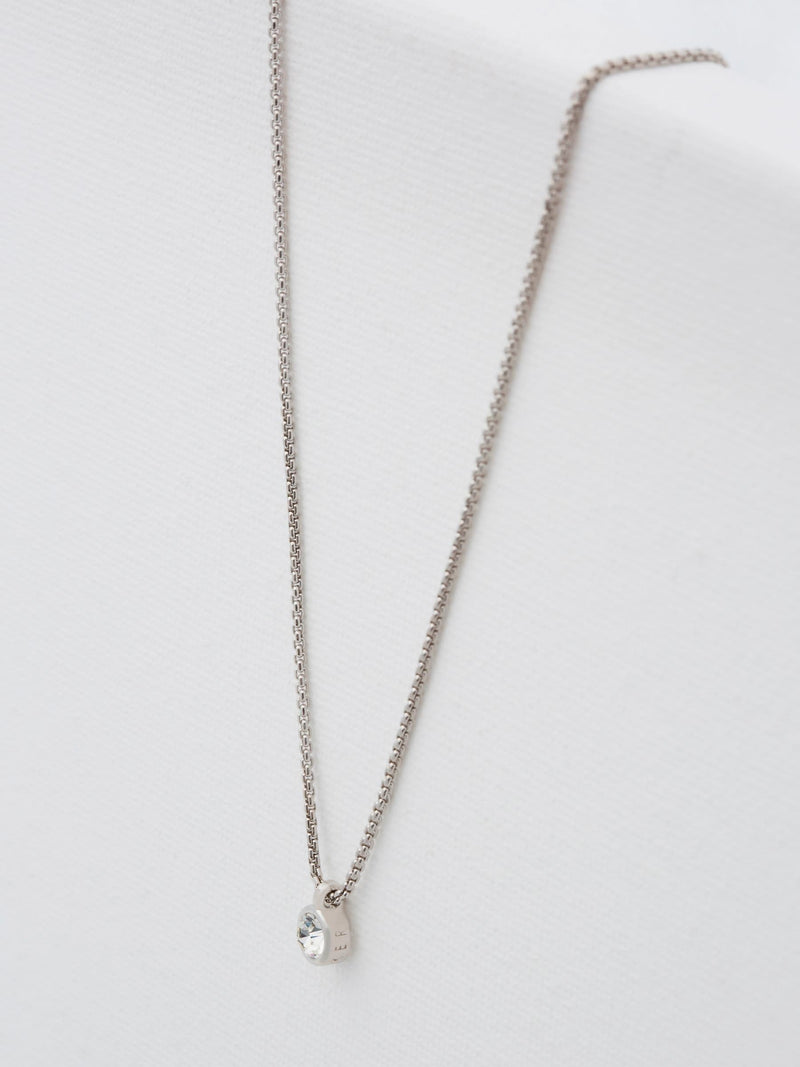 Ted Baker silver tone crystal pendant necklace 48cm (British brand)