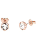 Ted Baker rose gold crystal stud earrings 0.6cm (British brand)