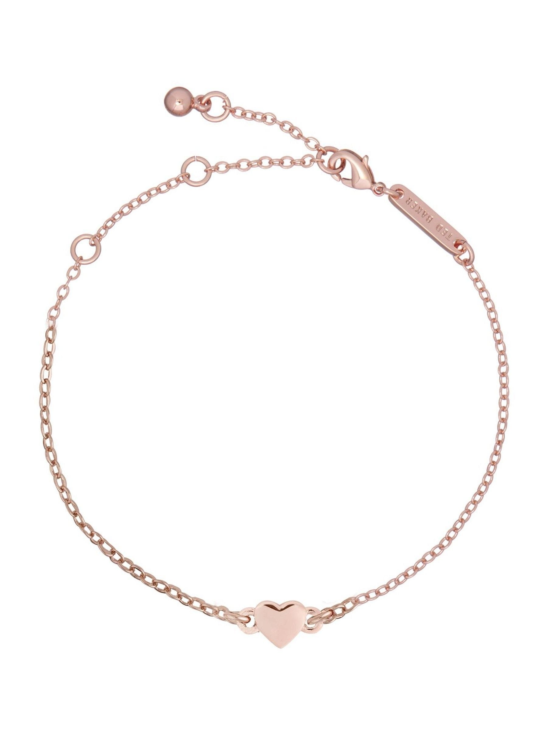Ted Baker Rose Gold Heart Bracelet Adjustable (British brand)