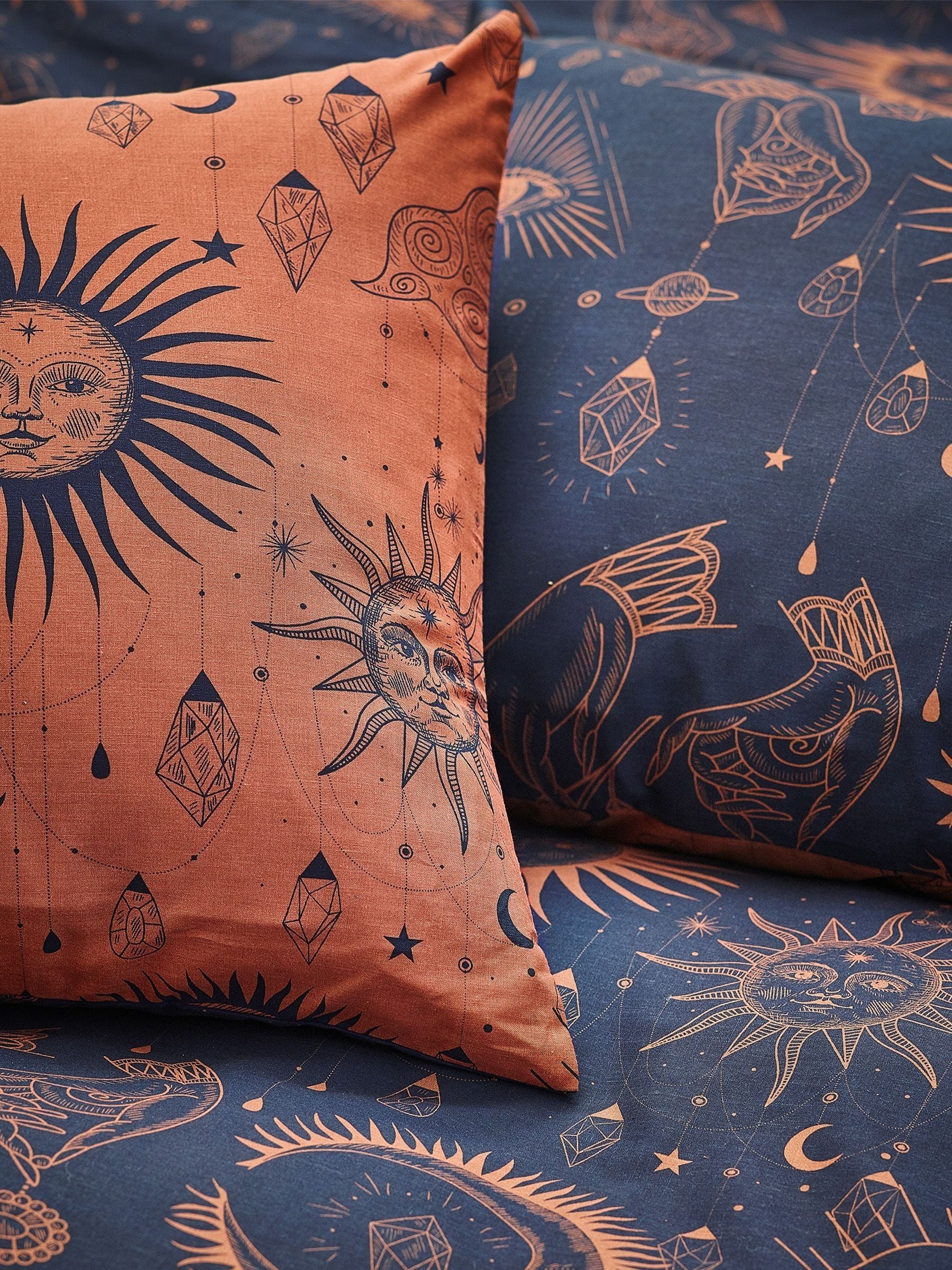 Furn Bronze/Navy Constellation reversible duvet cover set - British product