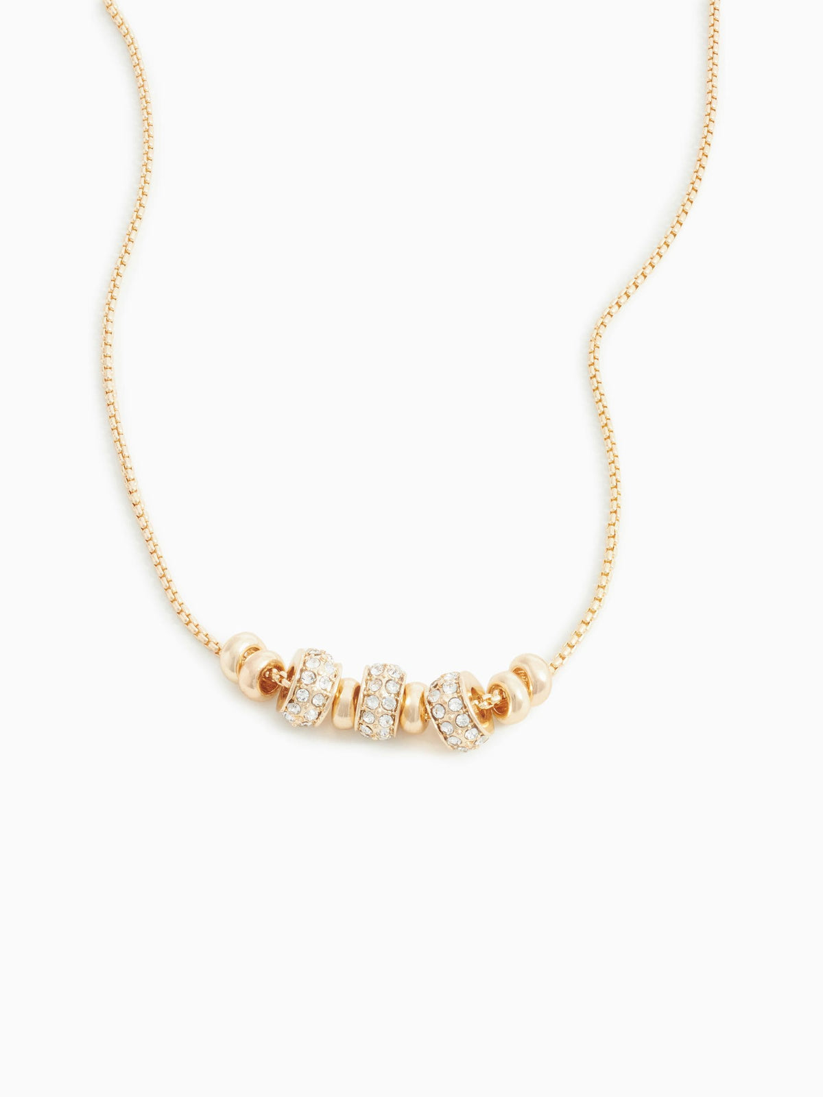 Gold Tone Popcorn Necklace multi-row long style, UK version