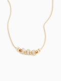 Gold Tone Popcorn Necklace multi-row long style, UK version
