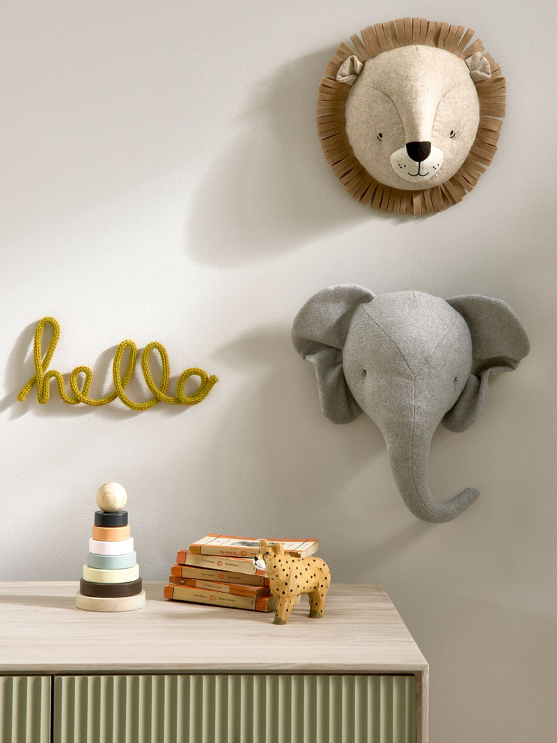 Mamas & Papas Brown Born To Be Wild Lion Wall Lion Head