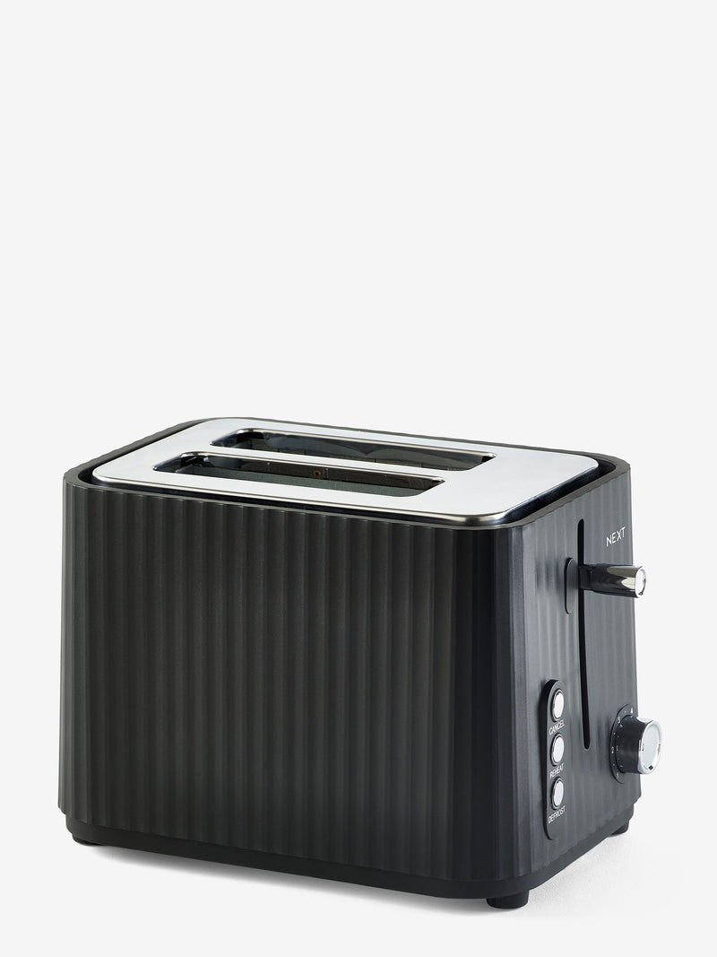 Black sleek 2 slice toaster - British product
