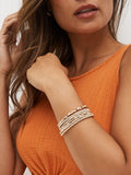 Rose gold tone sparkle stretch bracelets multipack, imported from the UK