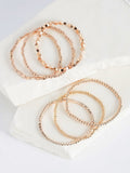 Rose gold tone sparkle stretch bracelets multipack, imported from the UK