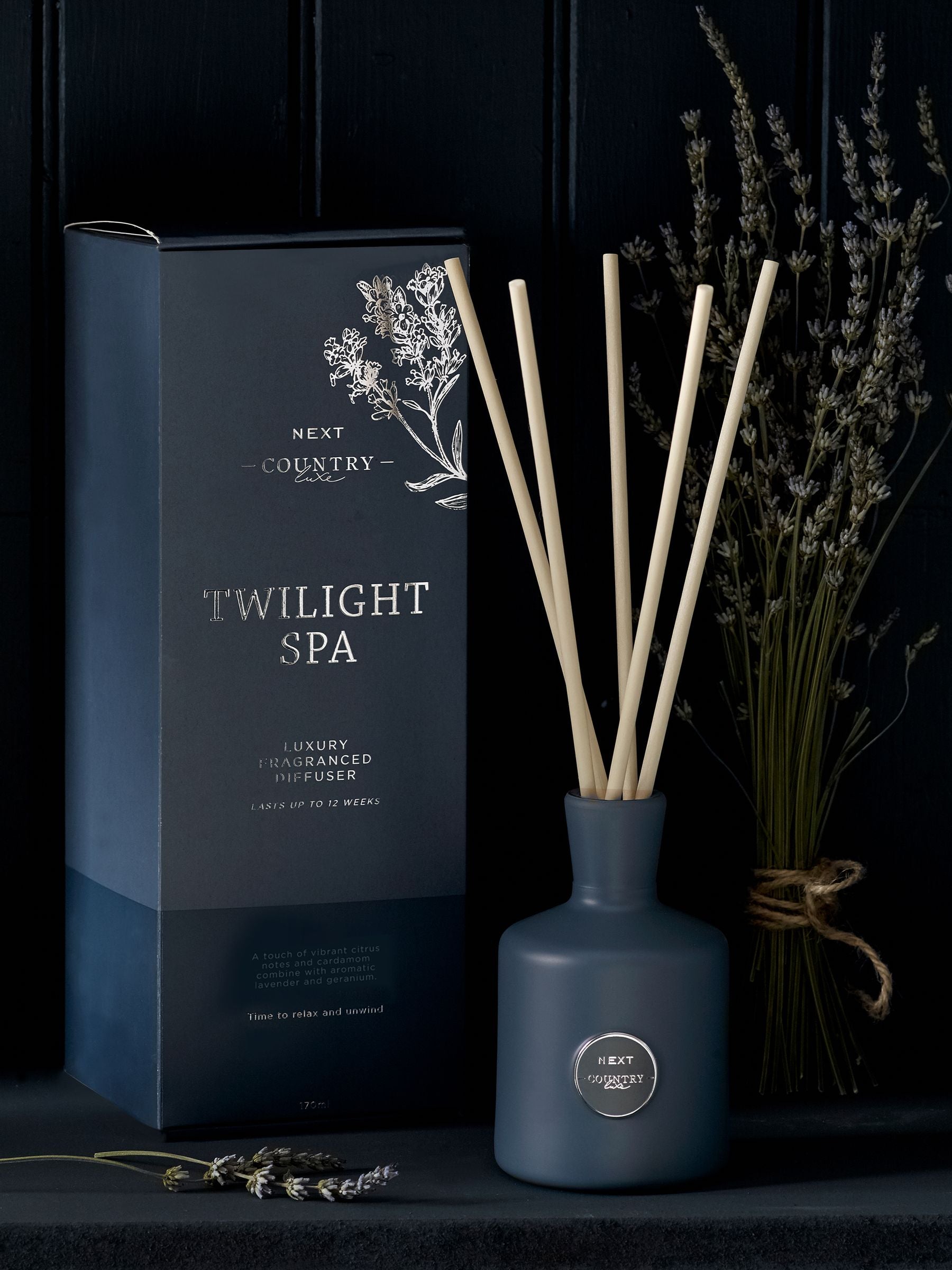 Country Luxe Twilight Spa Lavender and Cardamom 170ml Diffuser