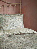 EW by Edinburgh Weavers Green Malory English Floral duvet cover and pillowcase set - British product
