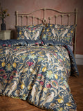 EW by Edinburgh Weavers Blue Songbird Symmetrical Motif duvet cover and pillowcase set - British product