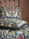 EW by Edinburgh Weavers Blue Songbird Symmetrical Motif duvet cover and pillowcase set - British product