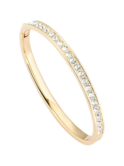 Ted Baker Clemera Hinge Bangle Clear Crystal Gold Tone