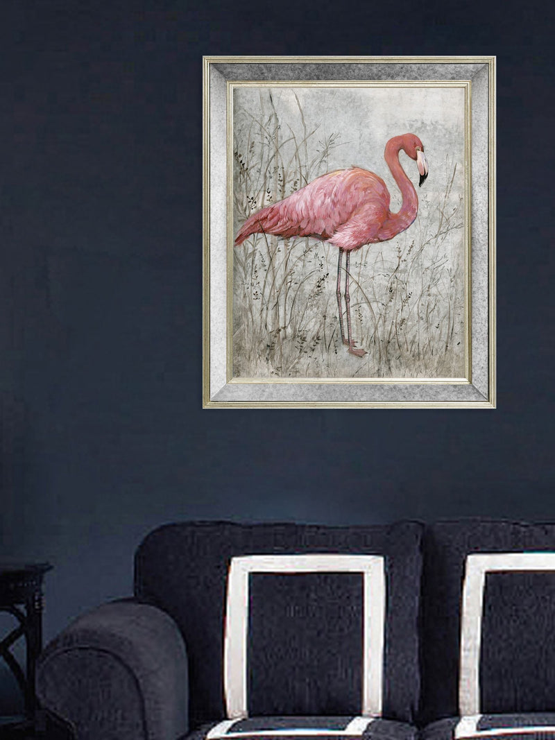 Brookpace Lascelles Pink Flamingo I framed print 60cm x 50cm - British product