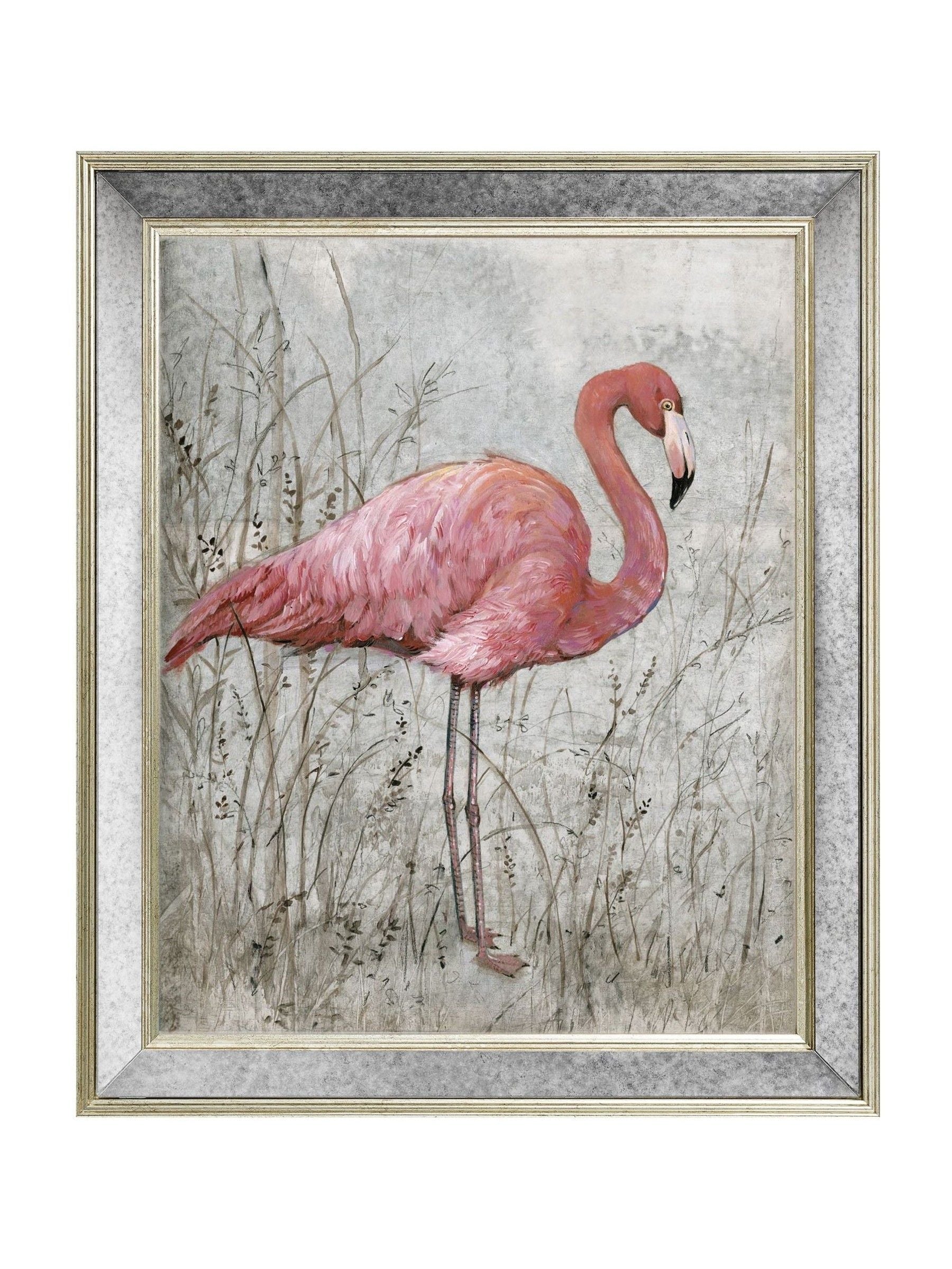 Brookpace Lascelles Pink Flamingo I framed print 60cm x 50cm - British product