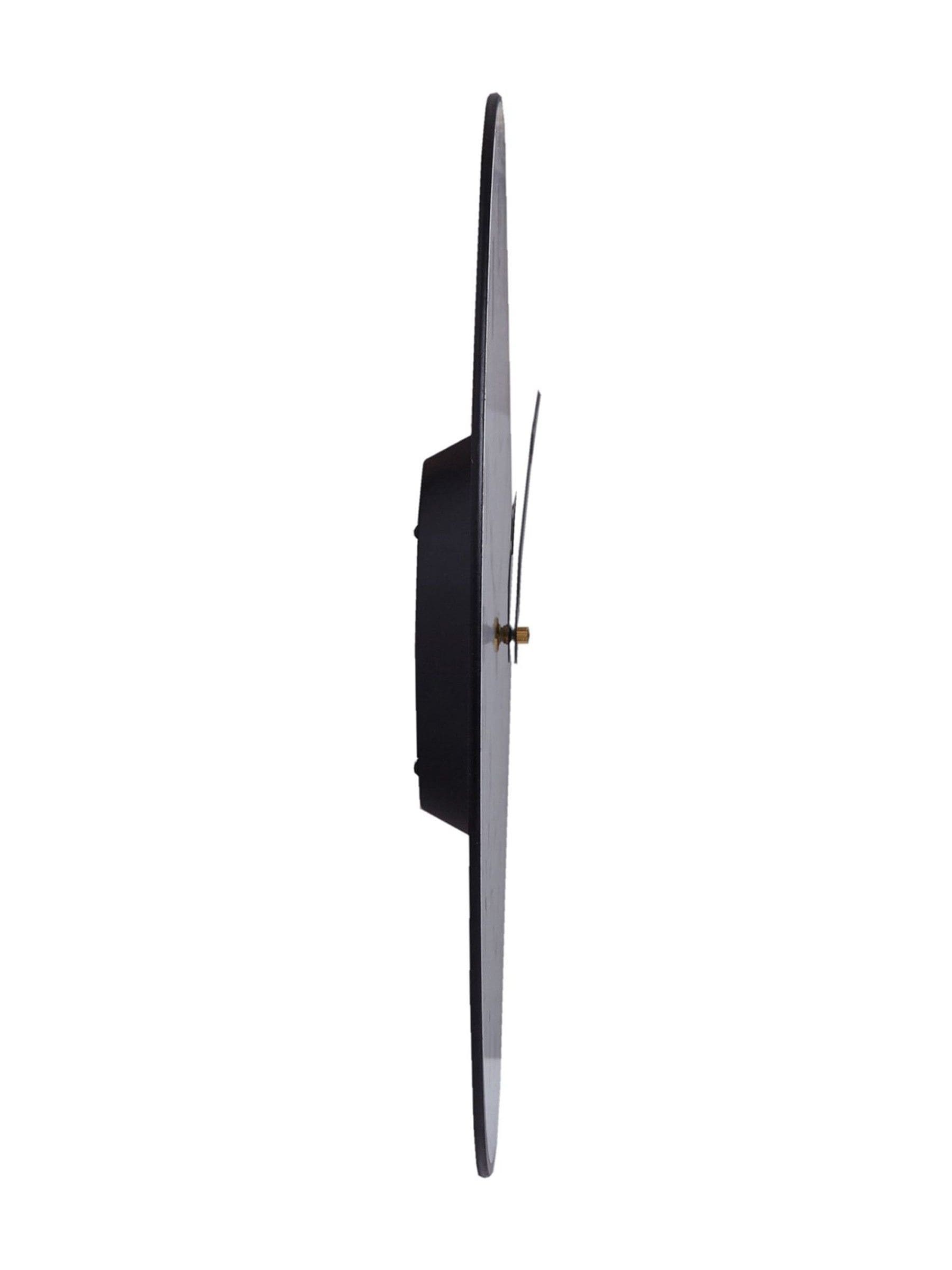 Brookpace Lascelles black station wall clock with seconds hand 36cm - British product