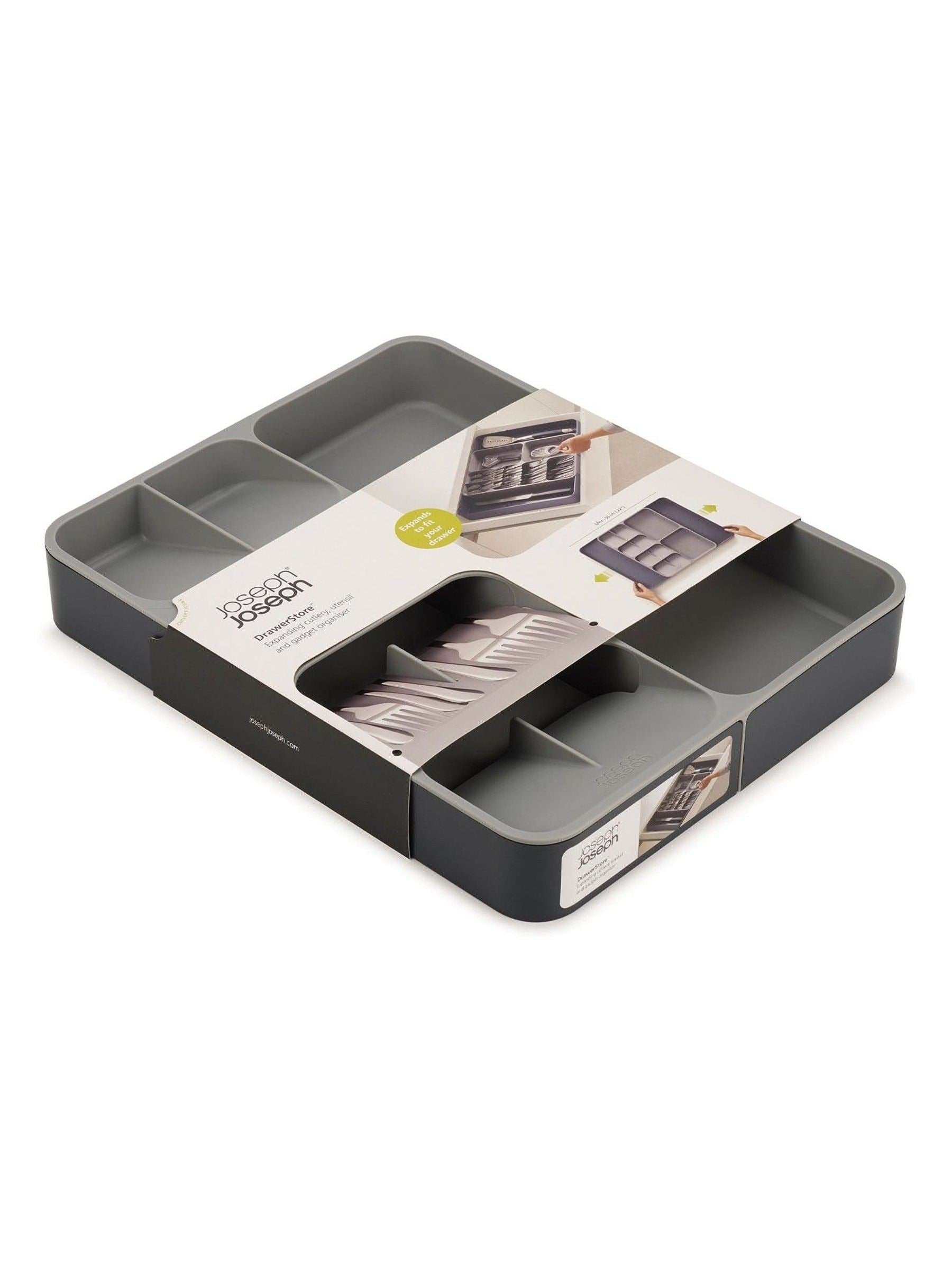 Joseph Joseph grey expanding cutlery tray 39.5cm, UK version