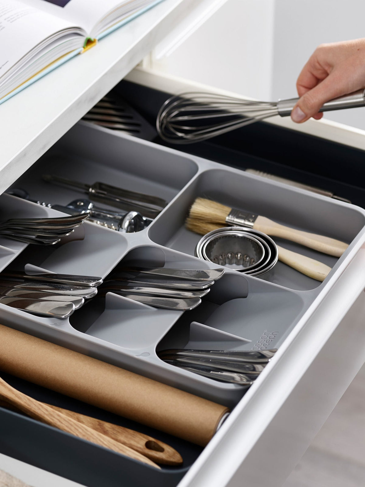 Joseph Joseph grey expanding cutlery tray 39.5cm, UK version