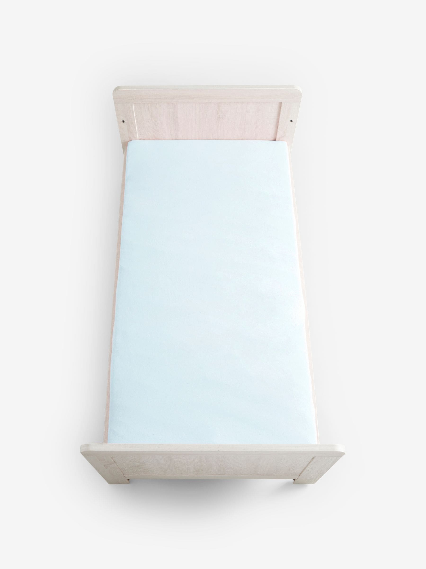Blue 100% cotton baby fitted sheets 2 pack - British product