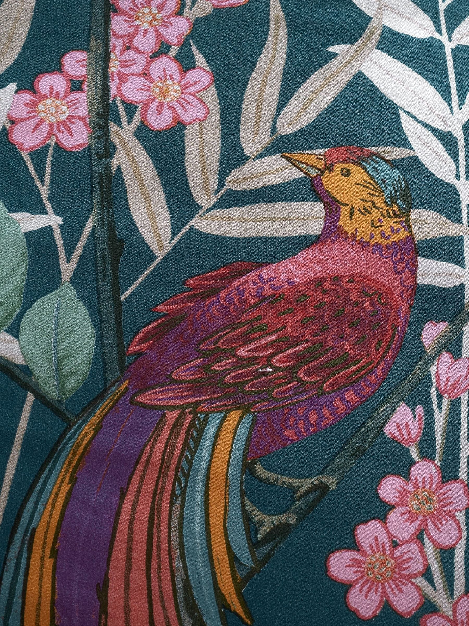 Catherine Lansfield green tropical floral birds duvet cover and pillowcase set - British product