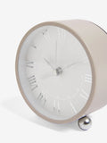 Silver mini mantel alarm clock (British brand)