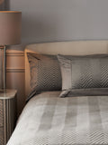 Madison charcoal grey quilted velvet duvet cover and pillowcase set - British product