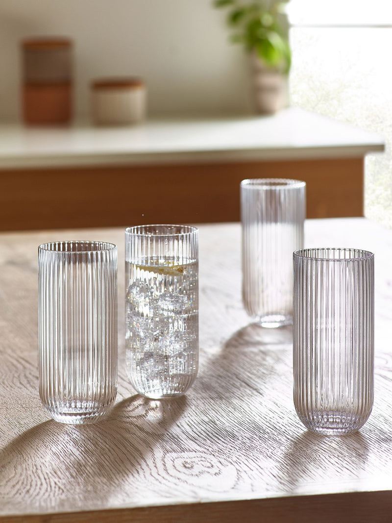 Hollis clear glass tumblers set of 4 - British product