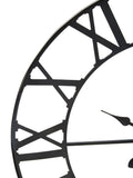 Fifty Five South Black Genova metal wall clock 60cm - British product