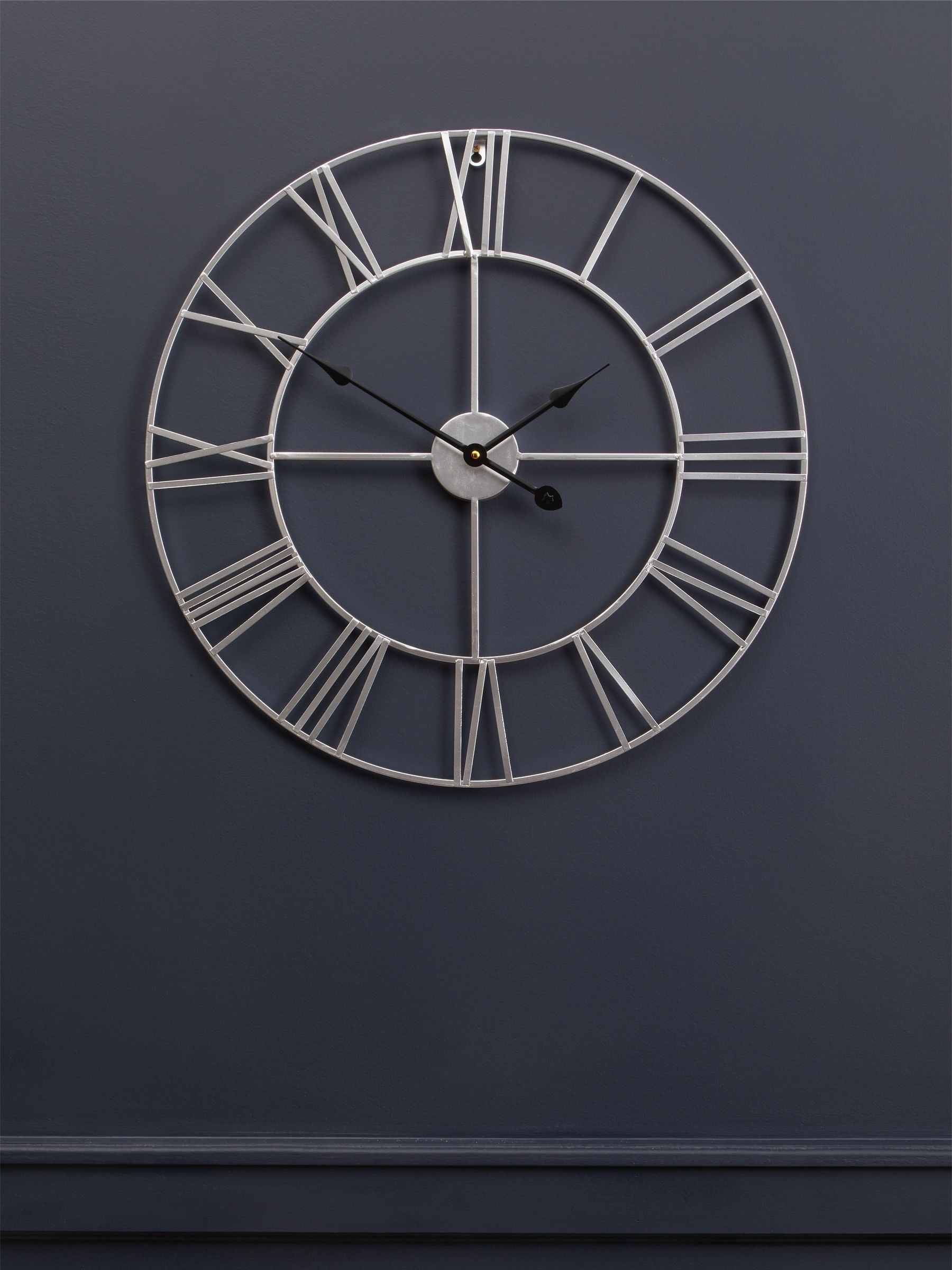 Fifty Five South Silver Genova wall clock 60cm - British product
