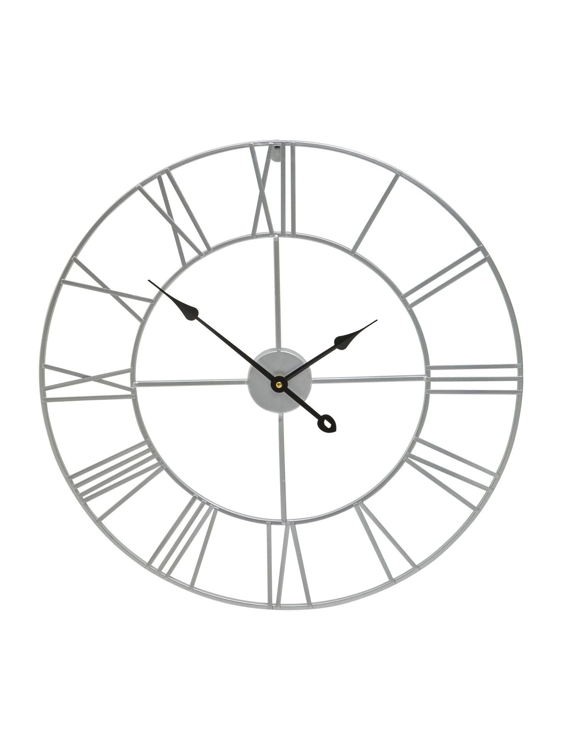 Fifty Five South Silver Genova wall clock 60cm - British product