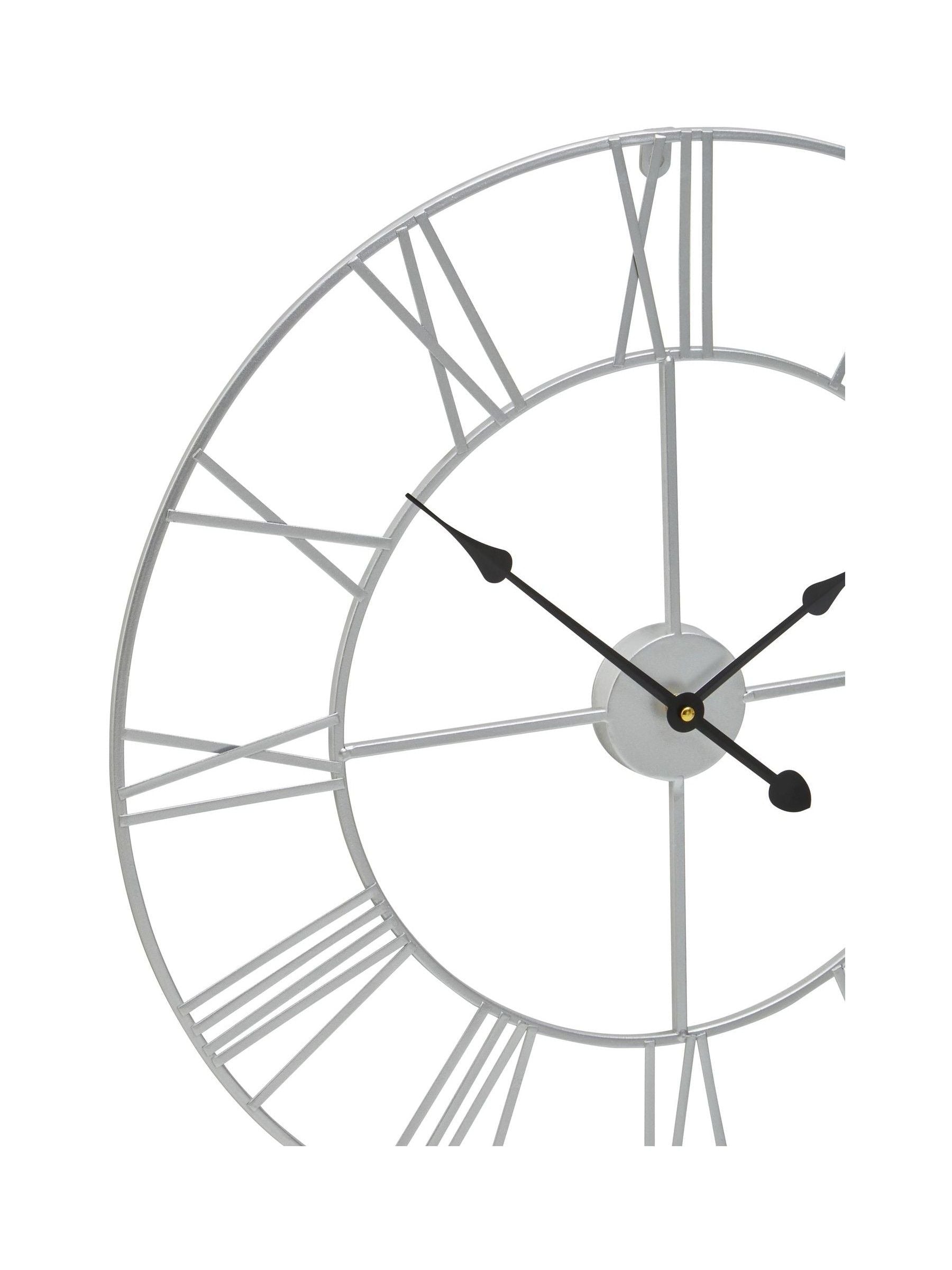 Fifty Five South Silver Genova wall clock 60cm - British product