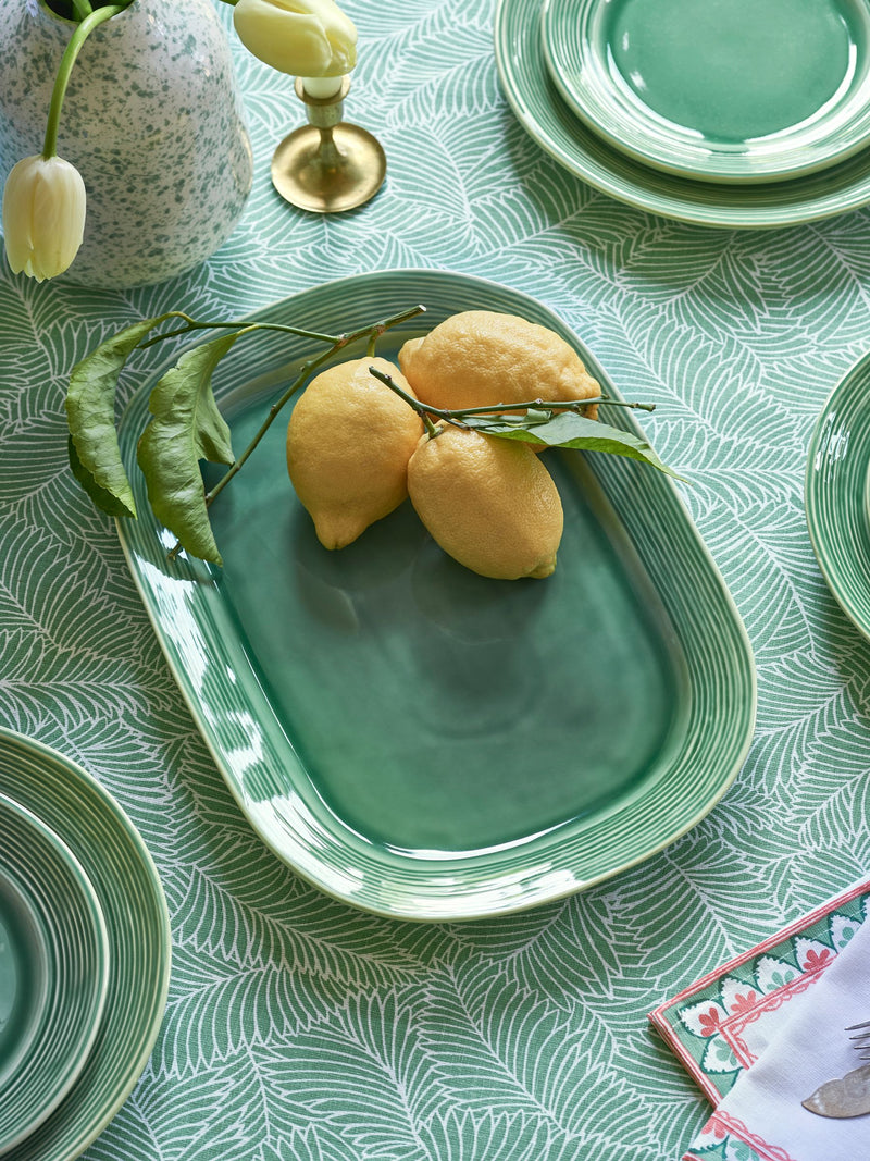 Nina Campbell Green Meadow serving platter, imported from the UK