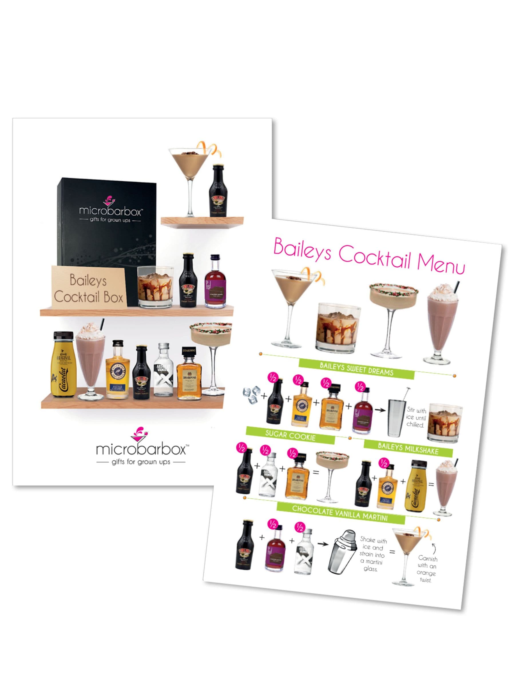 MicroBarBox Baileys Cocktail Gift Set, imported from the UK