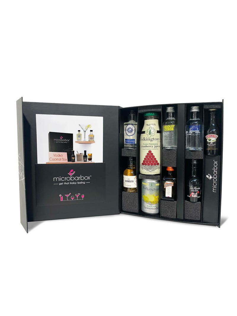 MicroBarBox vodka cocktail set, imported from the UK