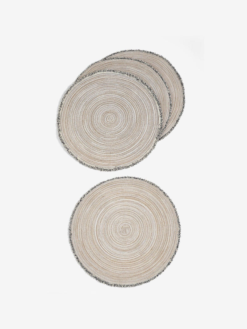 Set of 4 Natural Fringe Placemats